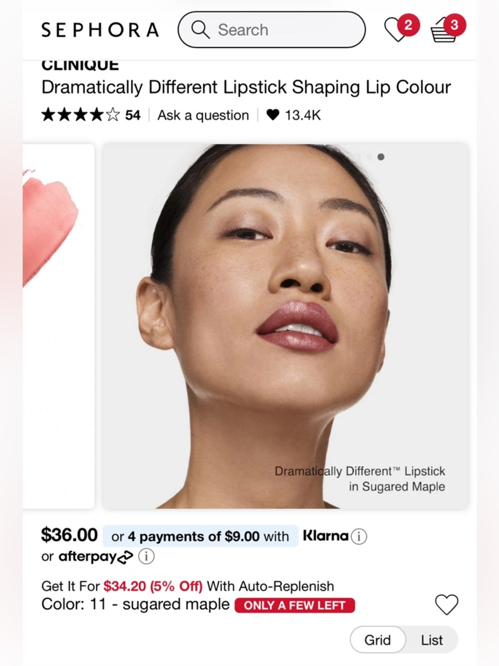 Clinique Dramatically Different Lipstick Shaping Lip Colour — Sugared Maple NWT - Picture 5 of 7